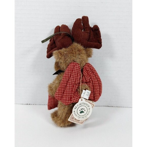 Boyds Bears Mini Plush Moose Ornament Merry Christmoose #562723 Jointed 6" - Picture 3 of 5